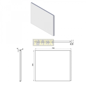 Panel k pravouhlej vani bočný 70 cm