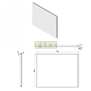 Panel k pravouhlej vani bočný 75 cm