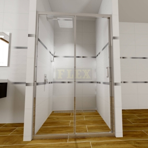 Sprchové dvere LIMA zasúvacie dvojdielne 100 cm chróm ALU