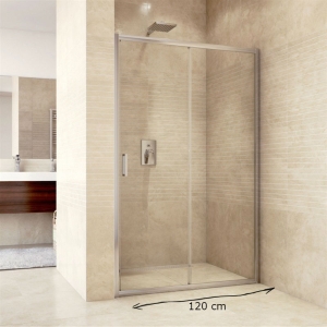 Sprchové dvere zasúvacie, Mistica, 120x190 cm, chróm ALU