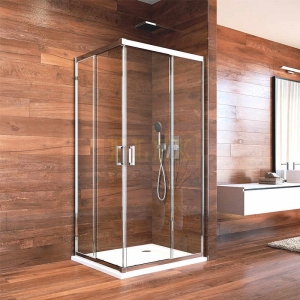 Sprchový kút, LIMA, štvorec 110 cm, chróm ALU, sklo podľa varianty