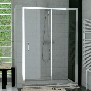 Top-Line posuvné jednodielne sprchové dvere s pevnou stenou v rovine Tops2 SanSwiss 190x120 cm