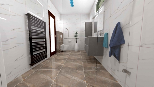 3D návrh kúpeľne 41119 zo sprchy