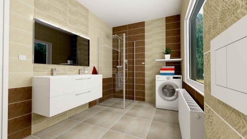 3D návrh kúpeľne 101019 na sprchu