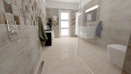 3D návrh kúpeľne 41019 zo sprchy