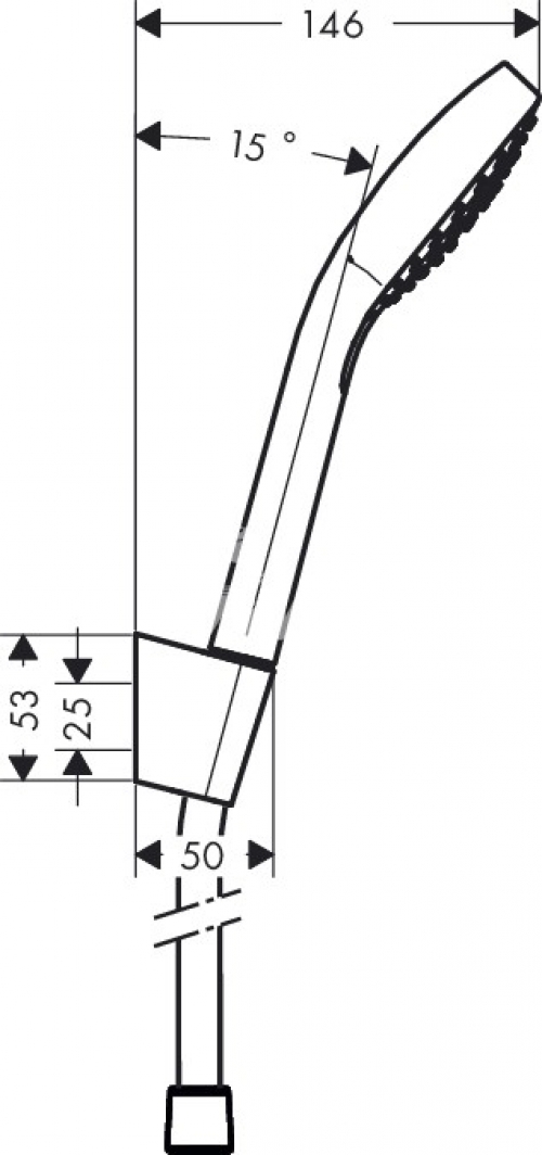 Hansgrohe SET 5 sprcha nákres