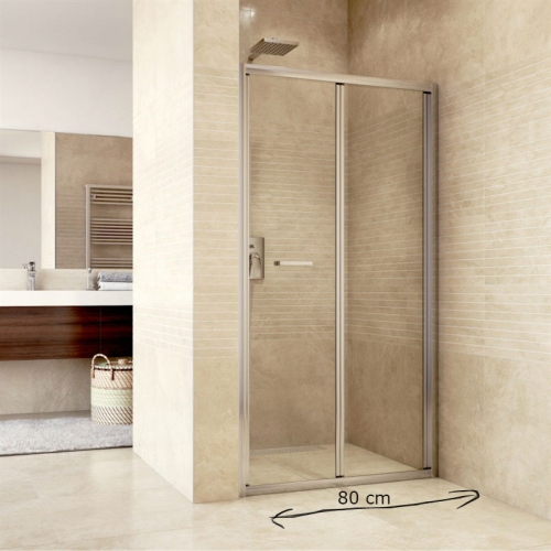 Sprchové dvere zalamovacie, Mistica,80x190cm číre
