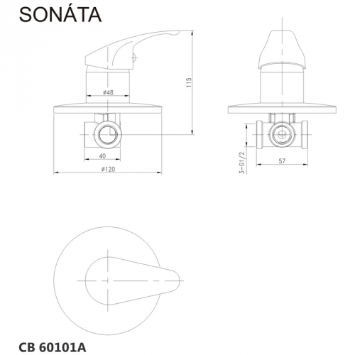 Sonáta podomietková batéria rozmery